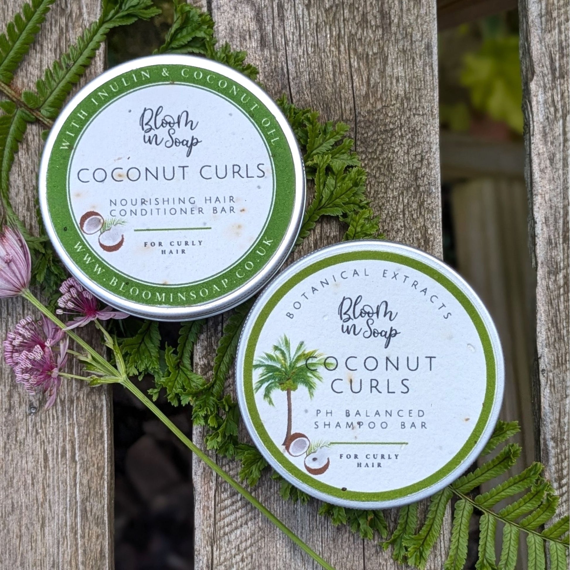 Coconut Curls conditioning shampoo bar and hair conditioner bar