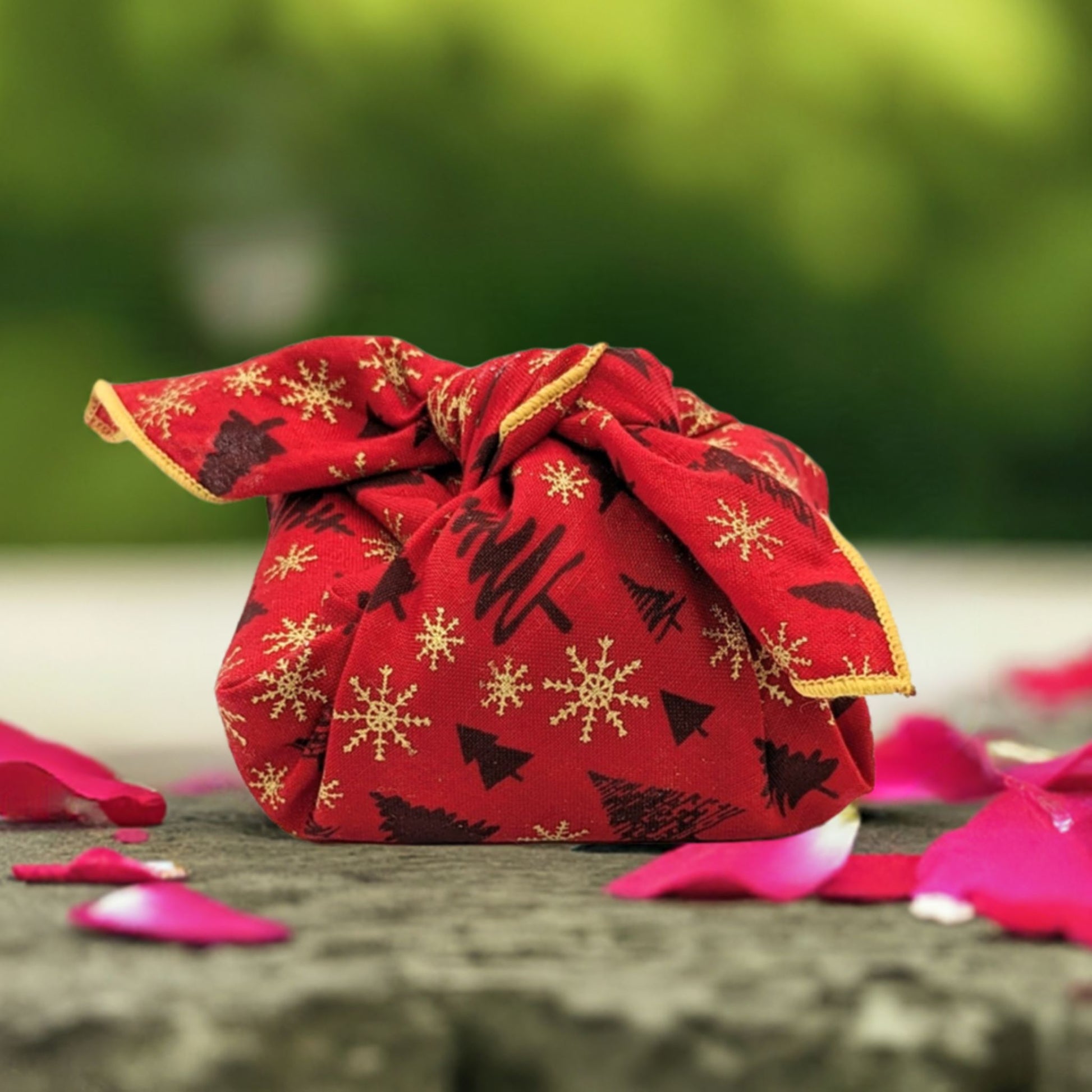 Furoshiki fabric gift wrap