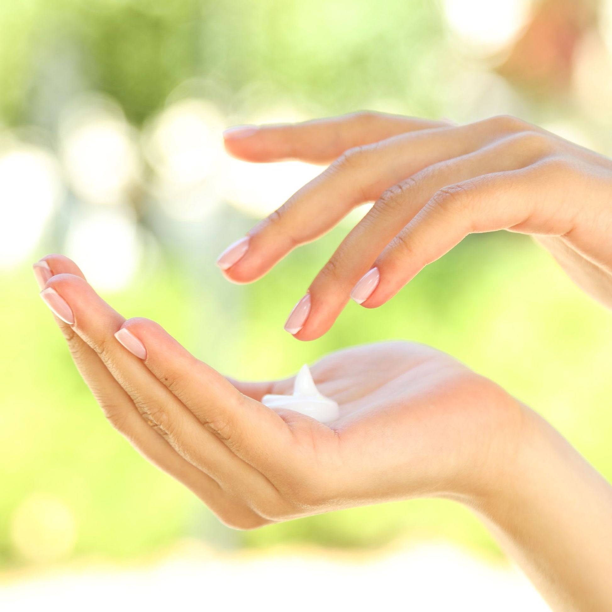 Applying hand cream